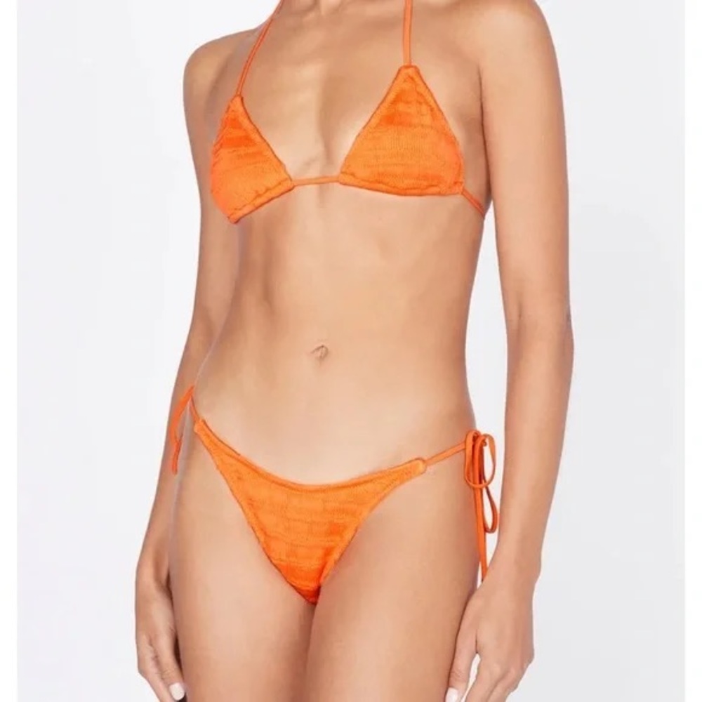 Triangl orange bikini set